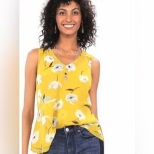 Cabi Dazzle Top with cami. NWT Size S Yellow